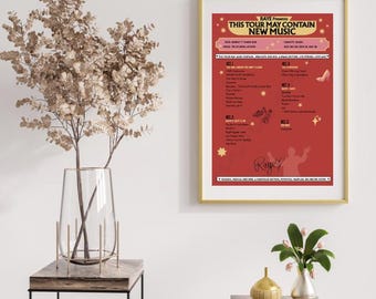 RAYE This Tour May Contain New Music Setlist Poster (Digital Print)