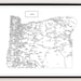 Road Map of Oregon | Hand-drawn, Black &amp; White | Digital, Printable ...