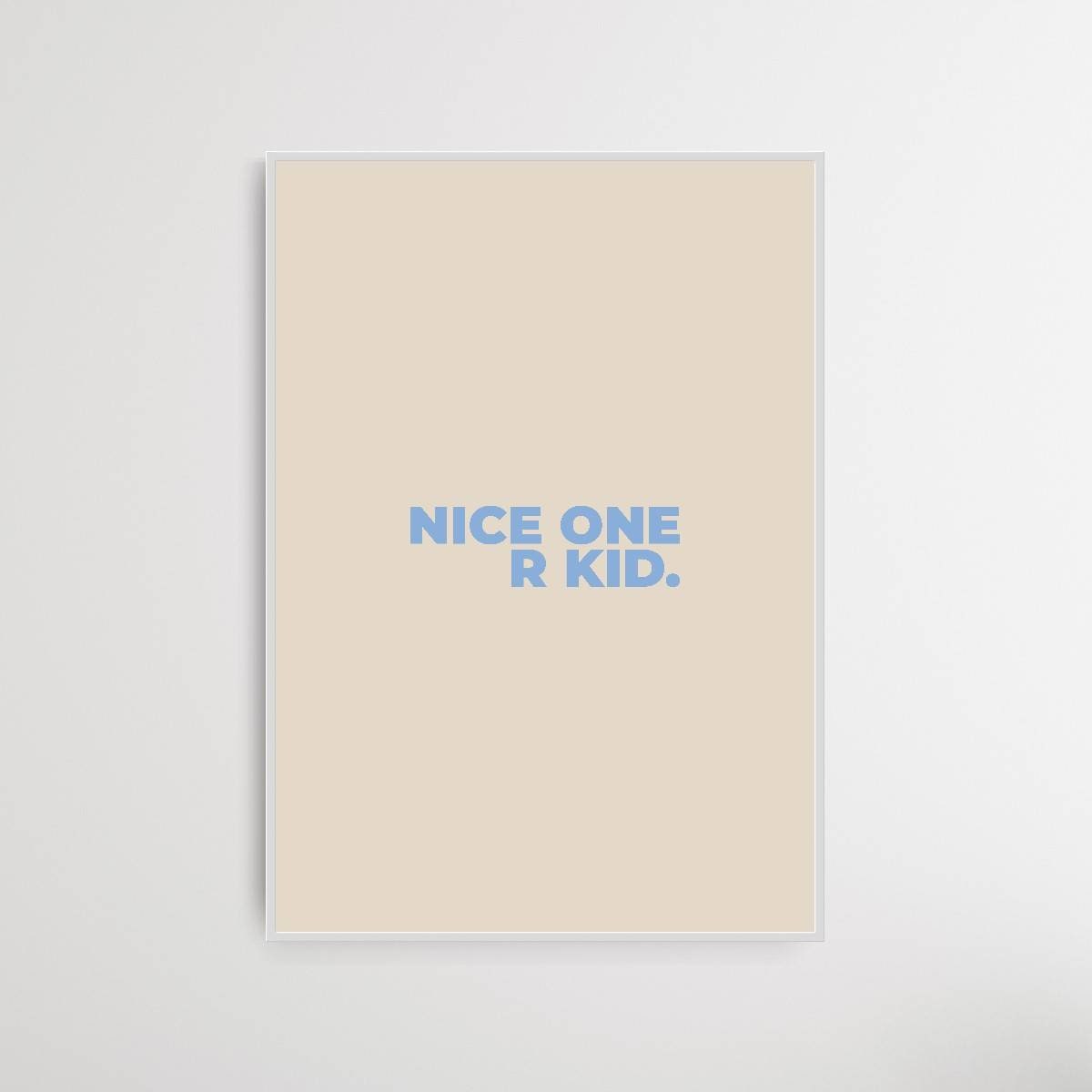 Nice One R Kid Print Eco Friendly Etsy