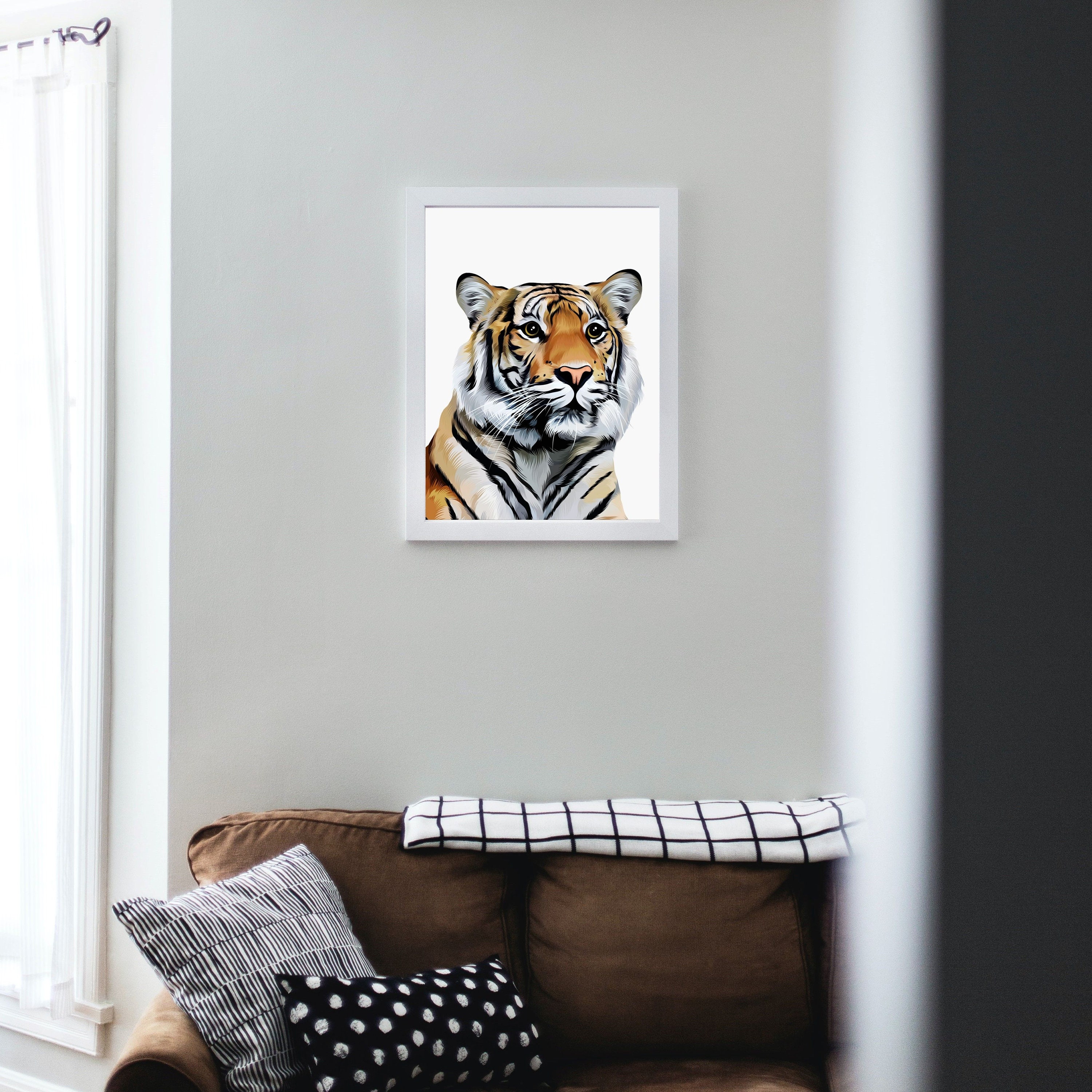 Tiger Wildlife Art Print Living Room Prints Bedroom Art | Etsy