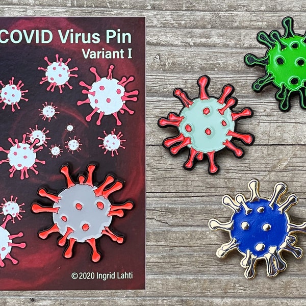 Covid Virus Enamel Pin