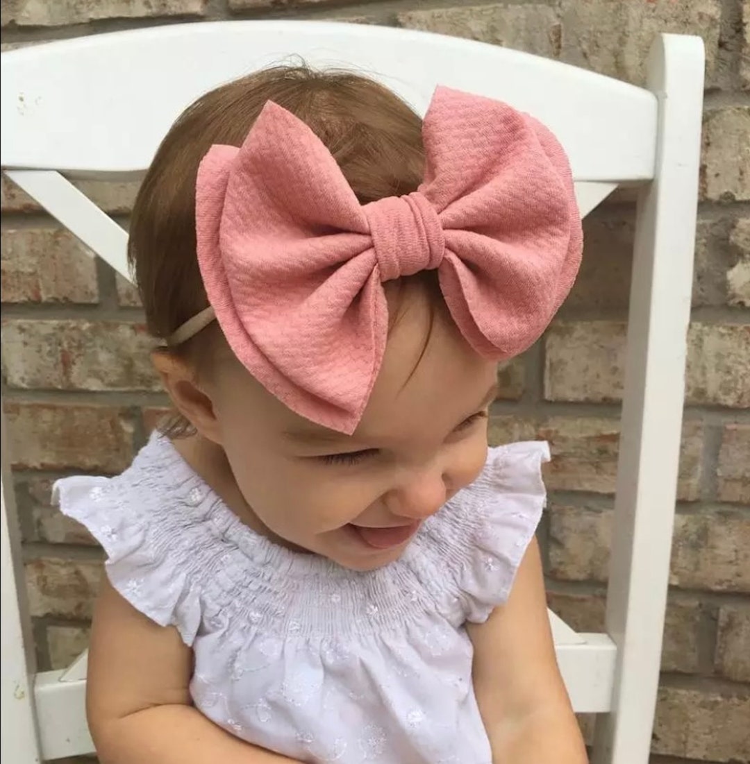 Baby Girl Big Bow Headband Big Bows Baby Head Wrap Big Bow Etsy UK