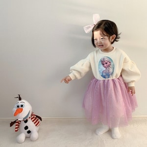 elsa frozen pink dress Princess 4t Shop For Blue/Pink Long Sleeve Frozen Princess Printed Dress quality image Frozen: All of Elsa's Dresses,