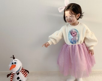 Toddler Elsa Dress, Kids Elsa Dress - PINK / Made in Korea
