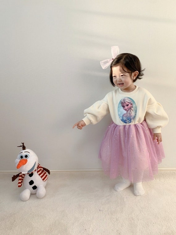 PRE ORDENE el vestido de Elsa para ni os peque os vestido de Elsa para ni os ROSA Hecho en Corea