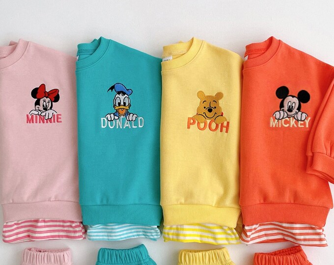 Toddler Disney Pooh Friends Sweatshirt and Shorts Set (2-9y) - 4 Colors