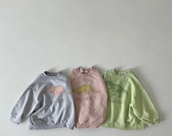 Toddler Dino Sweatshirt, Kids dino sweater, Dinosaur sweater, Made in Korea