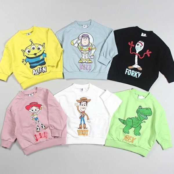 Sudadera Toy Story para niños pequeños, suéter Toy Story para niños, suéter Woody, suéter Buzz, hecho en Corea