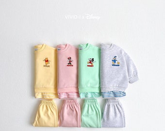 Disney Friends Sweat Set, Kids disney sweatshirt set, Toddler disney friends sweat set, Made in Korea