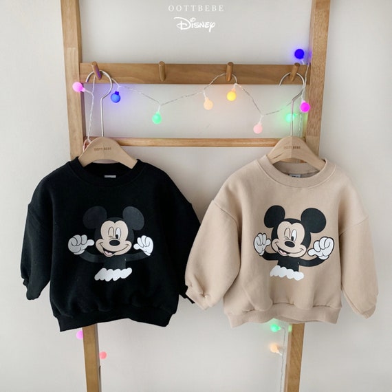 Sweat shirt double polaire Mickey pour enfant pull Mickey pour tout petit pull disney pour tout petit fabrique en Coree
