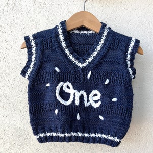 BABY KNIT VEST , Handmade knit vest , boys knit vest, girl knit vest, chunky baby vest