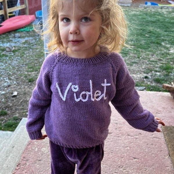 Personalized baby sweater,Knit baby Jumper,Hand Knitted Jumper Sweaters,hand knit sweater kids,baby sweater,baby sweater with name