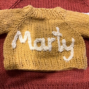 Jellycat Personalized Sweater,jellycat clothes,teddy bear jumpers, baby toy clothes,knitted toy sweater image 6