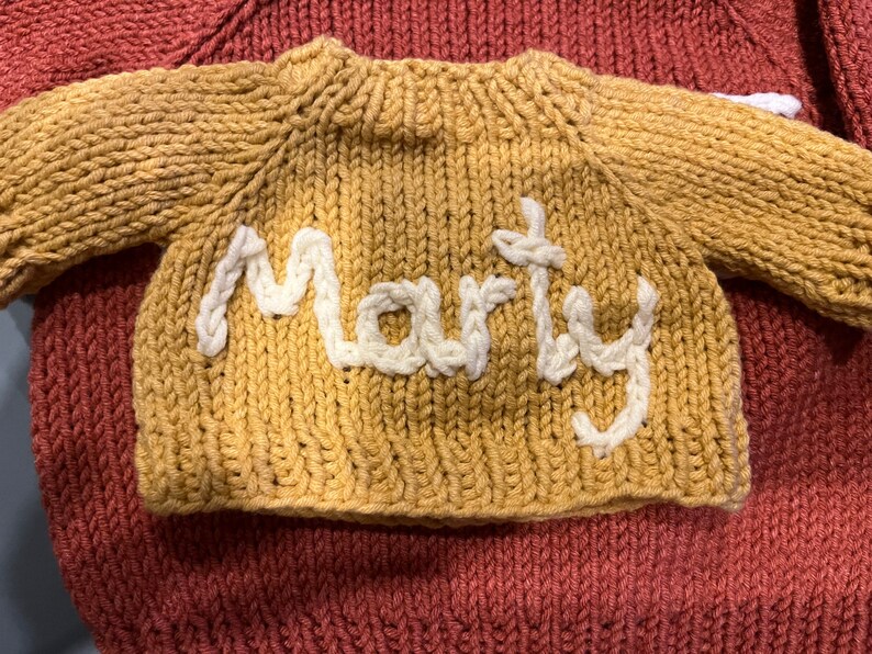 Jellycat Personalized Sweater,jellycat clothes,teddy bear jumpers, baby toy clothes,knitted toy sweater image 6