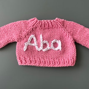 Jellycat Personalized Sweater,jellycat clothes,teddy bear jumpers, baby toy clothes,knitted toy sweater image 8