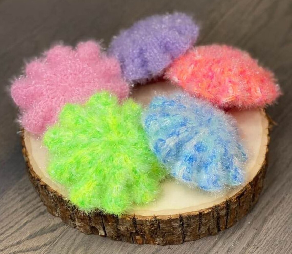 Dish Scrubbies / Double Layer Scrubbie Yarn Dish Scrubber Etsy