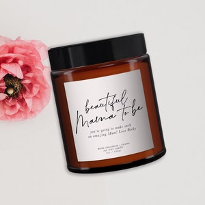 Piękny prezent na świecę dla przyszłej mamy, prezent na baby shower, prezent na ciążę, całkowicie naturalny, świeca ciążowa, prezent dla przyszłej mamy, przyszła mama