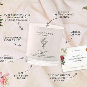 a picture of a candle with labels on it