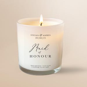 Trauzeugin Geschenk: Personalisierte Aromatherapie-Sojakerze