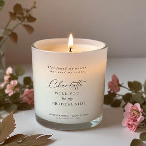 Personalisierte Aromatherapie-Kerze: Brautjungfer Vorschlag Geschenk