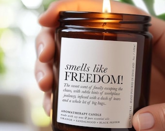Vela Smells Like Freedom: Presente de Aposentadoria, Óleos Essenciais