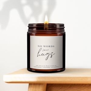 Just Hugs Aromatherapy Candle: Essential Oil Soy Wax, Thinking of You Gift