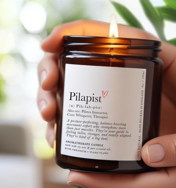 Pilates Instructor Gift: Aromatherapy Essential Oil Candle