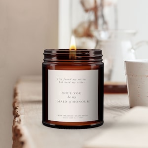 Maid of Honour Gift: Personalized Essential Oil Soy Candle