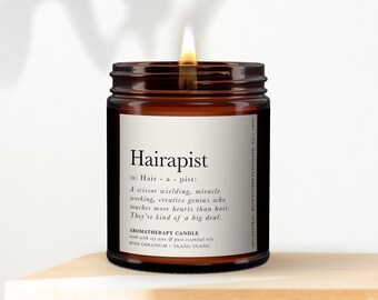 Hairdresser Gift: Aromatherapy Soy Wax Candle - Rose Geranium Ylang Ylang