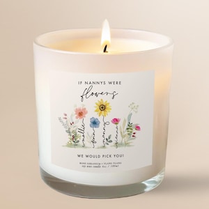 Nanny Gift for Mother&#39;s Day Personalised Candle, Aromatherapy Candle, Gift for Nan, Mothers Day present, Nanny Birthday, Gift from Grandkids