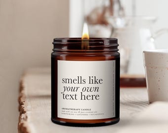 Vela de aromaterapia personalizada: mensaje personalizado, cera de soja natural