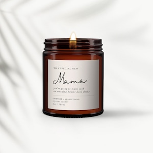 Personalized New Mama Candle: Essential Oil Soy Wax Candle