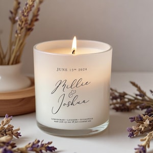 Personalised Wedding gift candle, Best friend wedding gift, Wedding gift for bride from groom, Wedding gift for couple