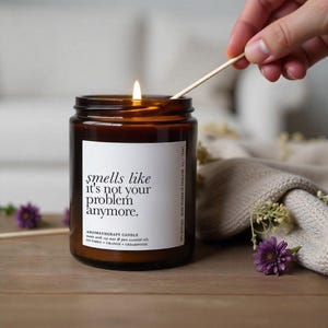 Divertente candela regalo di addio: cera di soia per aromaterapia, "sembra che non sia più un tuo problema"