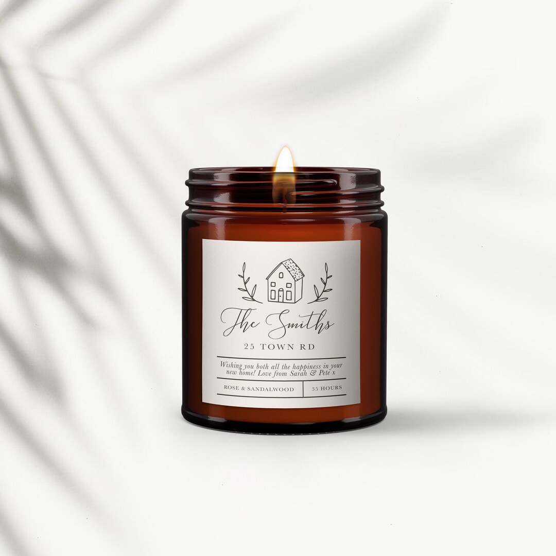 New Home Personalised Candle, House Warming Gift, First Home, Home