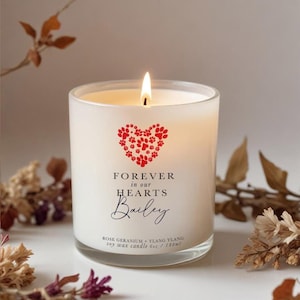 Personalized Pet Remembrance Candle: Soy Wax Loss of Dog Cat Gift
