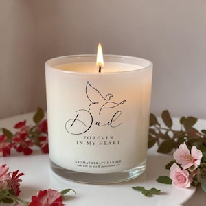 Vela da Lembrança do Pai: Presente de Simpatia com Cera de Soja Aromaterapêutica