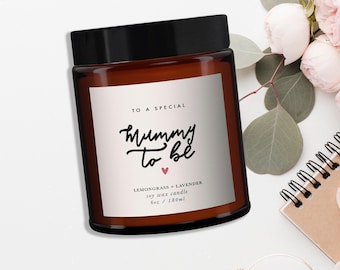 Regalo per la futura mamma: candela in cera di soia al profumo di citronella e lavanda