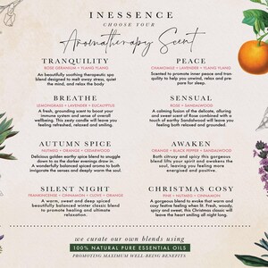 a menu with a bunch of flowers on it