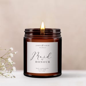 Trauzeugin personalisierte Kerze: ätherisches Öl Sojawachs Aromatherapie Geschenk