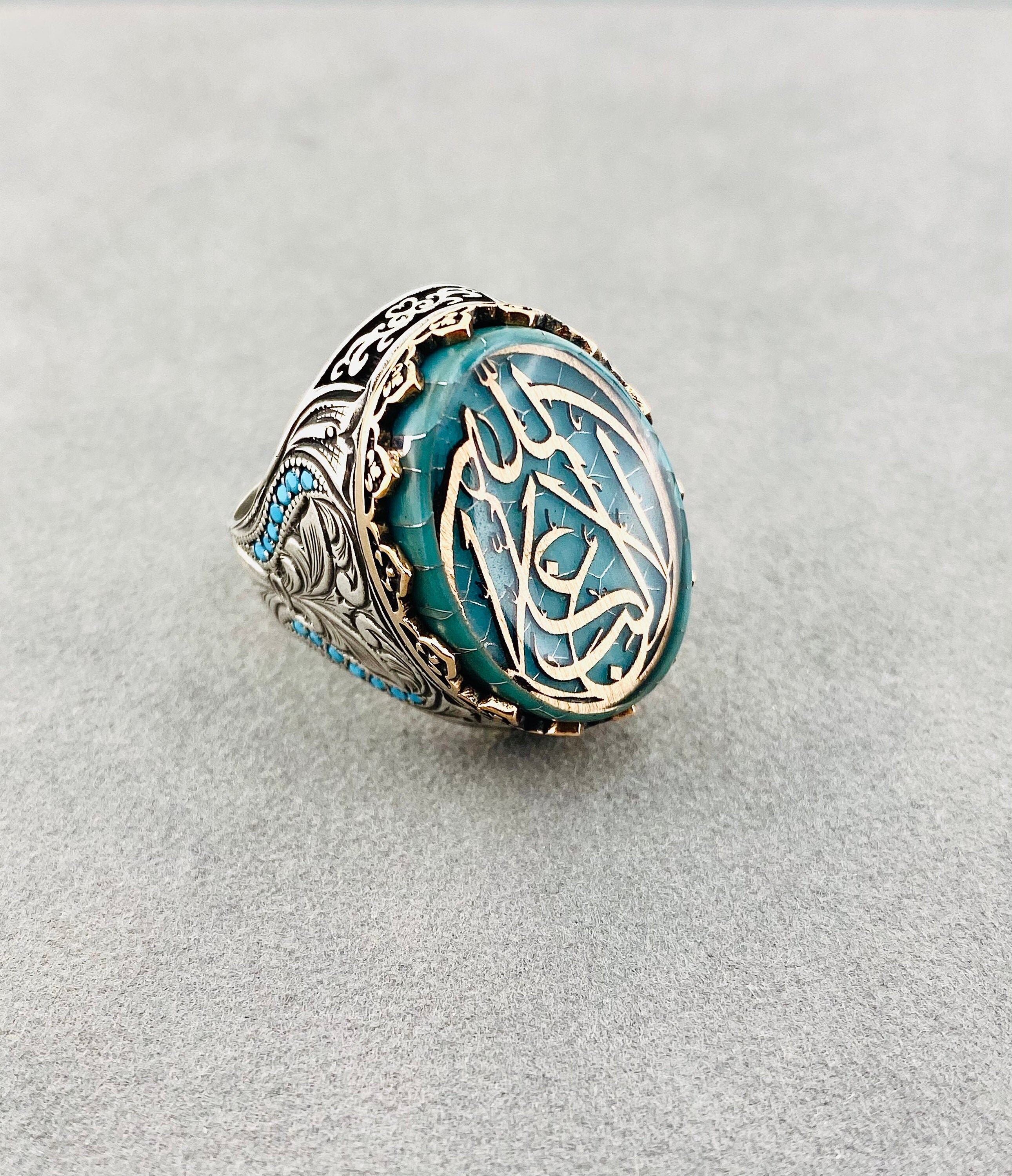 Islamic Ringmuslim Men Ringsterling Silver Ringislam Etsy