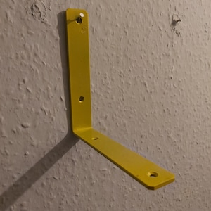 4x Right Angle Joist Support Brackets - 6&quot;/15cm x 6&quot;/15cm x 30mm x 3mm Thick in YELLOW.