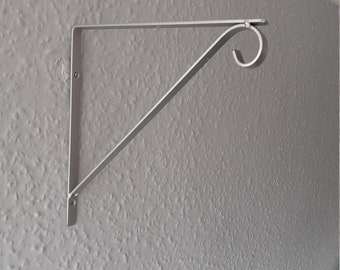2x Hangmand / Lantaarnhouder / Vogelvoeder / Windgongbeugels. 9"/22 cm in zilver.