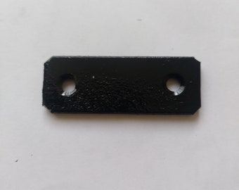 4x New Black Coated Metal Fix Joining Strips for Wood or Metal. 2" / 5cm x 20mm x 3mm