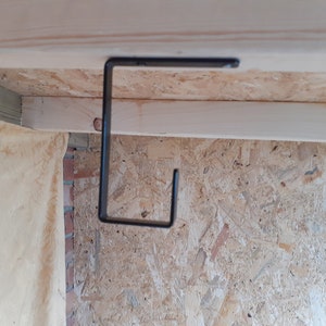 4x Garage or Shed Hanging Storage Brackets. New in a Black Coating.