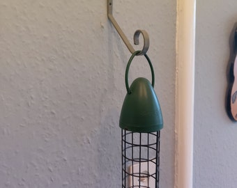 6x Single 6"/15cm Wall Mounted Bracket for Bird Feeders / Wind Chimes etc in Grey.