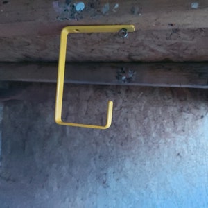 4x Garage or Shed Hanging Storage Brackets. New in a Yellow Coating.