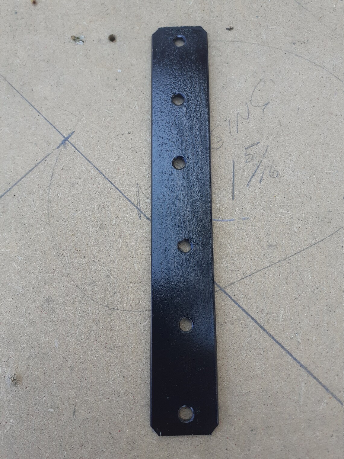 6x New Black Coated Metal Fix Joining Strips for Wood or Etsy