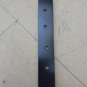 4x New Black Coated Metal Fix Joining Strips for Wood or Metal. 10&quot; (25cm) x 30mm x 3mm