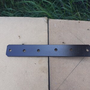 6x New Black Coated Metal Fix Joining Strips for Wood or Metal. 8&quot; (20cm) x 30mm x 3mm